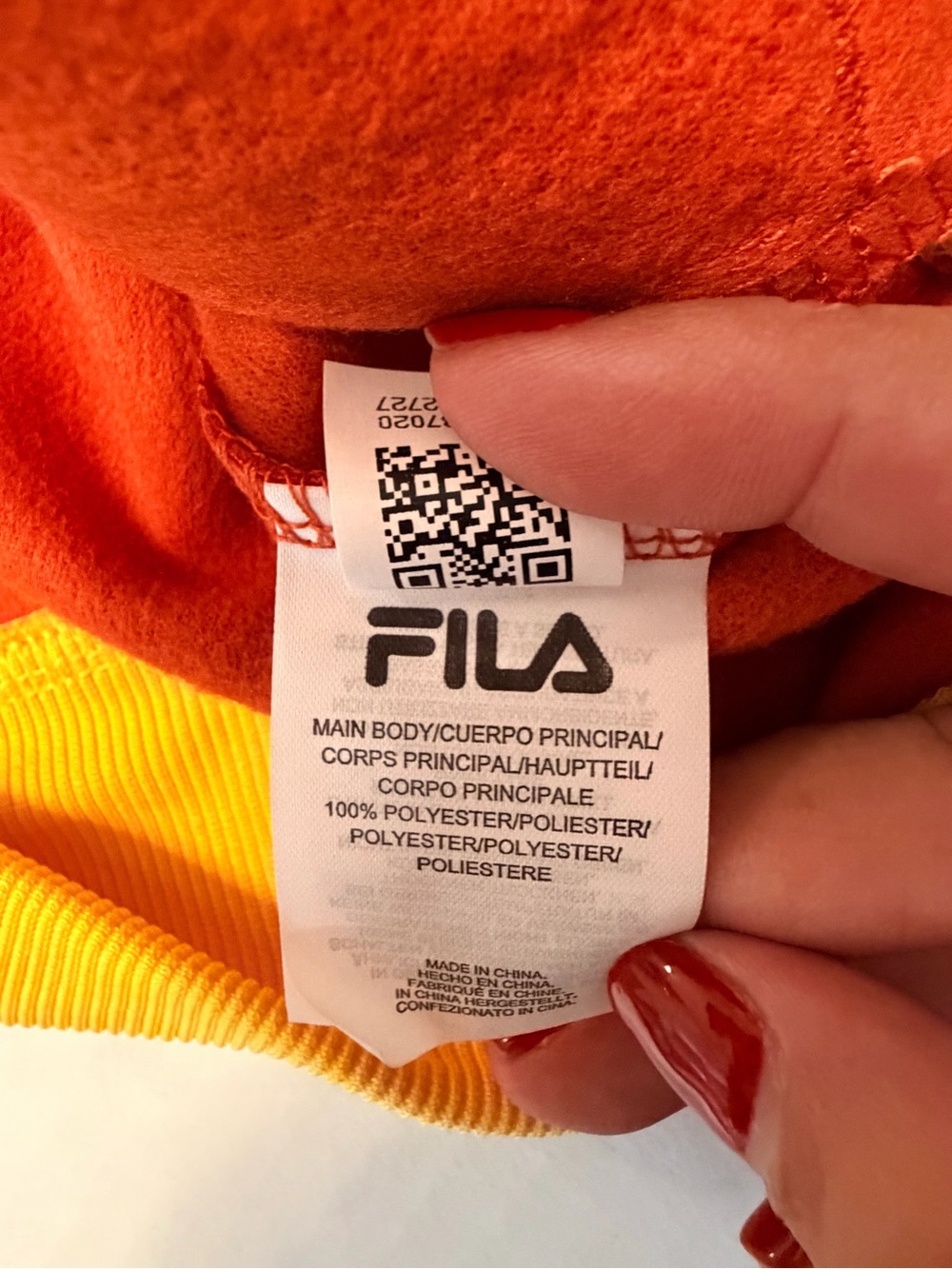 Fila Yellow & Red Colorblock Zip Jacket Small - Picture 14 of 16
